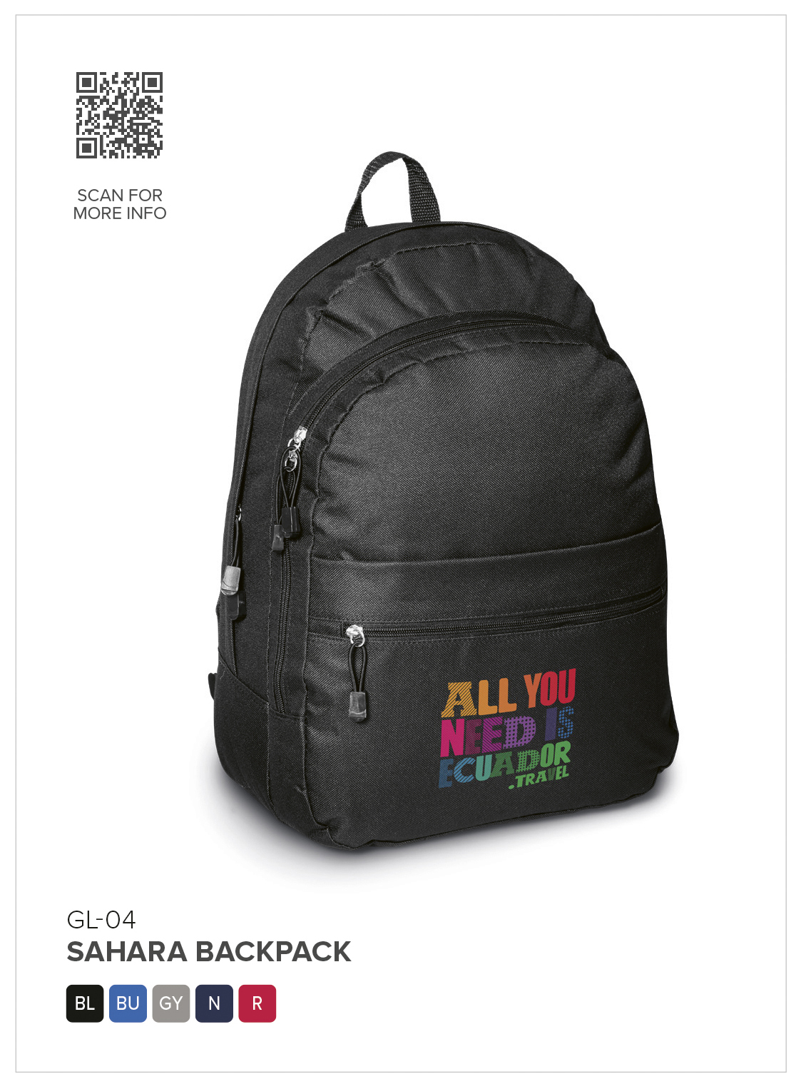 GL-04 - Sahara Backpack - Catalogue Image